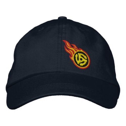 Custom Racing Flames 45 Spacer Bullet Badge Embroidered Baseball Hat