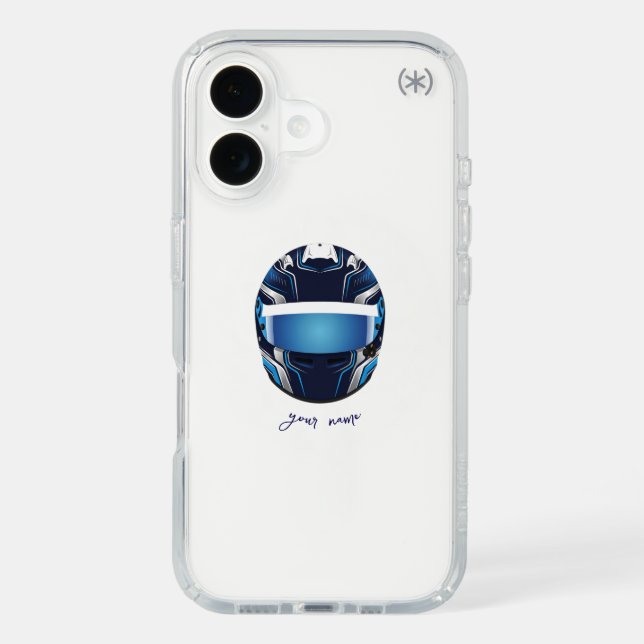 Custom Racing Helmet Graphic – Professional Driver Speck iPhone Case (Front)
