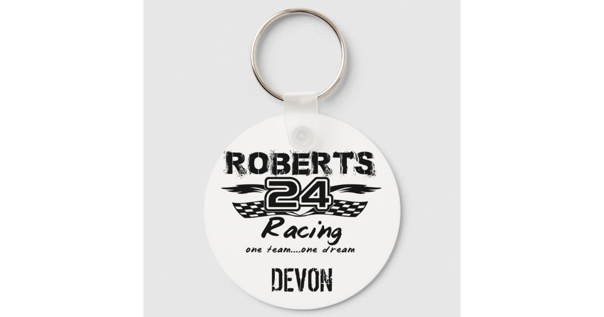 Custom Racing Keychain | Zazzle