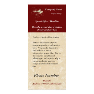 Custom Rack Card, Butterfly (Spa, Health, Hair... Rack Card