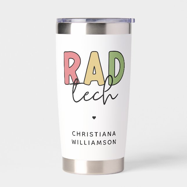 Custom Rad Tech Radiologic Technologist Radiology Insulated Tumbler (Left)