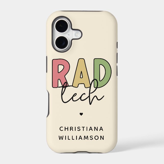 Custom Rad Tech Radiologic Technologist Radiology Iphone Case (Back)