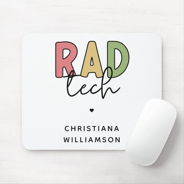 Custom Rad Tech Radiologic Technologist Radiology Mouse Pad (With Mouse)