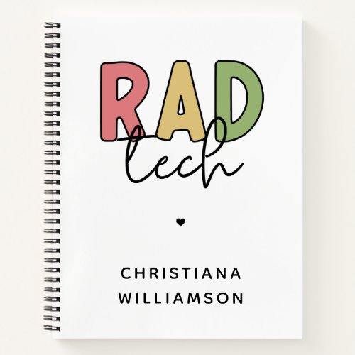 Custom Rad Tech Radiologic Technologist Radiology Notebook
