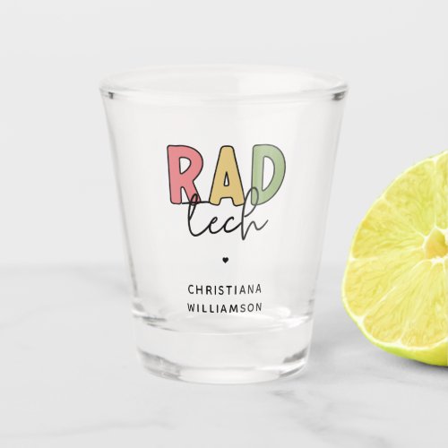 Custom Rad Tech Radiologic Technologist Radiology Shot Glass