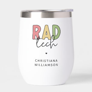 Custom Rad Tech Radiologic Technologist Radiology Thermal Wine Tumbler