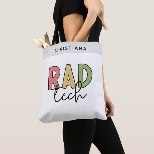 Custom Rad Tech Radiologic Technologist Radiology Tote Bag