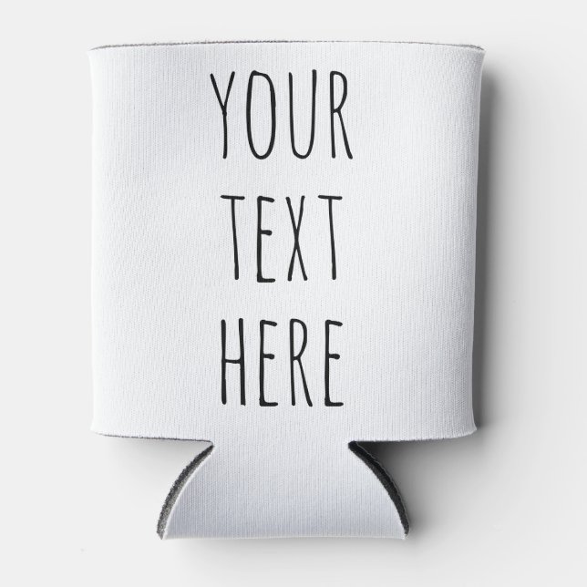 Custom Rae Dunn Text | Personalized Gifts  Can Cooler (Front)