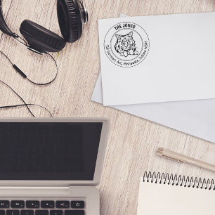 Custom Ragamuffin Cat Return Address Rubber Stamp