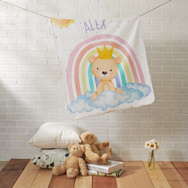 Custom Rainbow Baby blanket for kids and toddlers (In Situ)