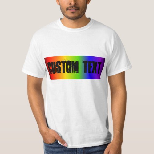 CUSTOM Rainbow banner Mens Tshirt