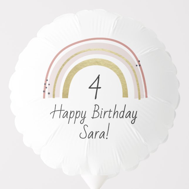 Custom Rainbow Birthday Balloon (Front)