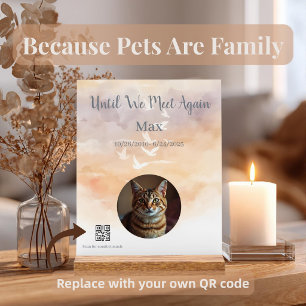 Custom Rainbow Bridge Pet Memorial with QR Code Acrylic Sign