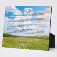 Custom Rainbow Bridge Photo Plaque, Female Dog