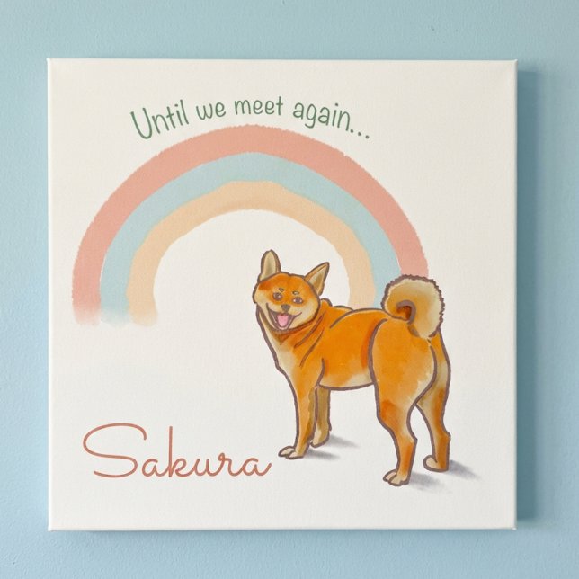 Custom Rainbow Bridge Shiba Inu Canvas Art  (Creator Uploaded)