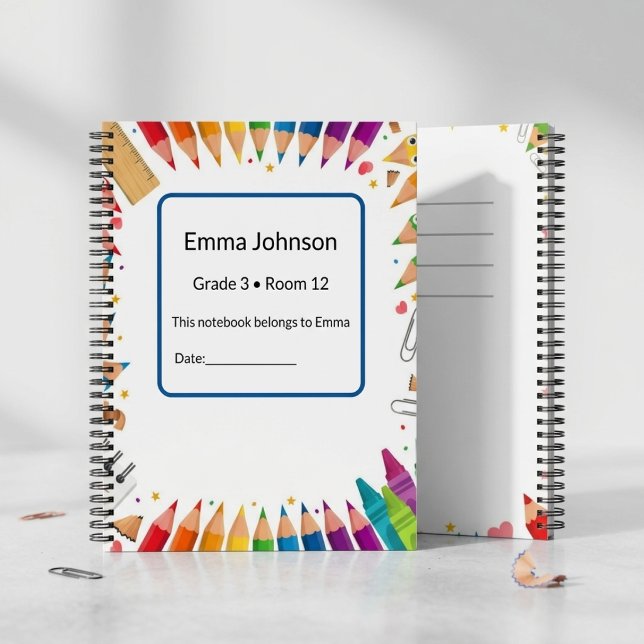 Custom Rainbow Colored Pencil Teacher Notebook (Creator Uploaded)