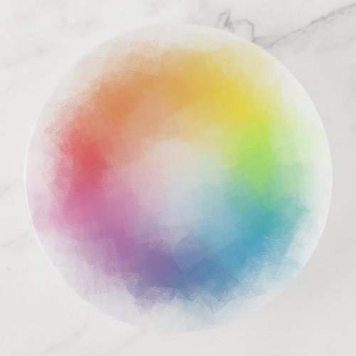 Custom Rainbow Colors Abstract Elegant Template Trinket Tray