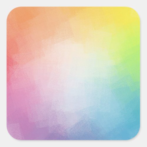Custom Rainbow Colors Blank Template Blue Purple Square Sticker