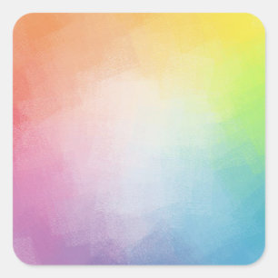 Custom Rainbow Colors Blank Template Blue Purple Square Sticker