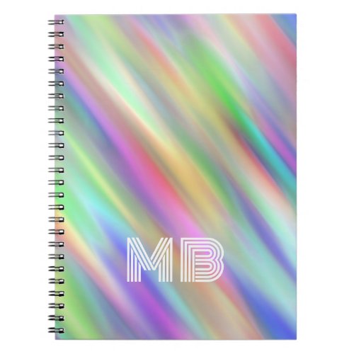 Custom Rainbow Colors Striped Tie Dye Art Pattern Notebook