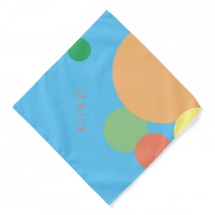 custom rainbow confetti circles name Bandana