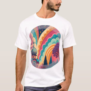 Custom Rainbow Fantasy Art T-Shirt