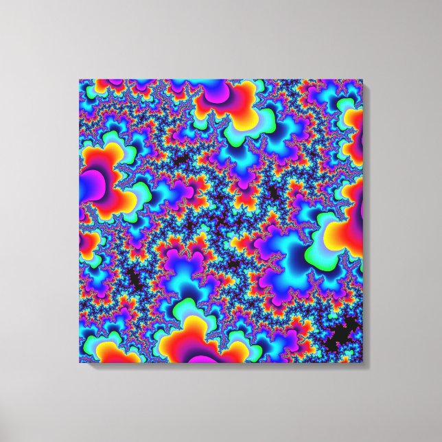 Custom Rainbow Fractal Canvas Art (Front)