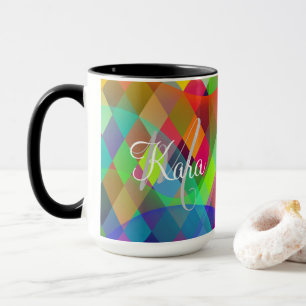 Custom Rainbow Harlequin with colorful smoke  Mug