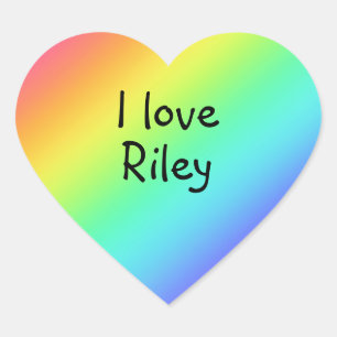 Custom Rainbow Heart Sticker