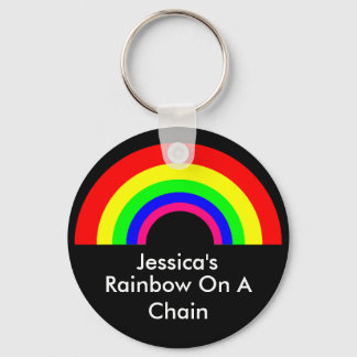CUSTOM Rainbow On A Chain Keychain