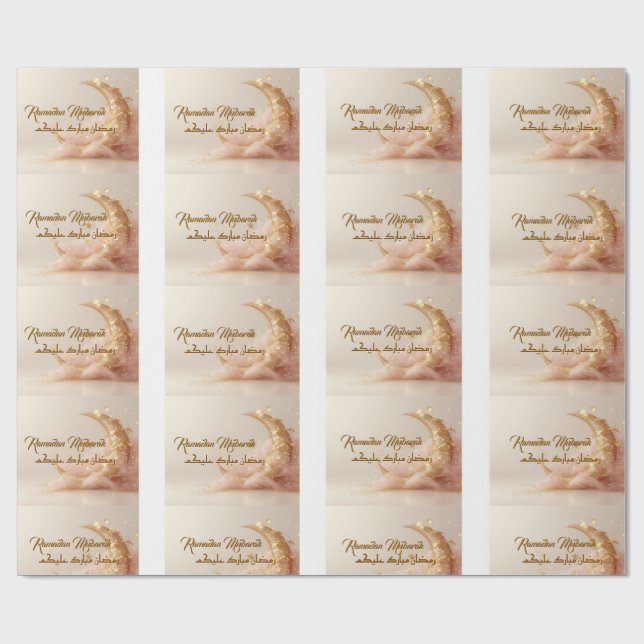 Custom Ramadan Mubarak – Arabic wrapping paper (Flat)