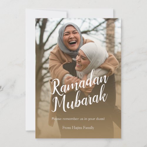 CUSTOM Ramadan Mubarak Eid Mubarak Photo Holiday Card