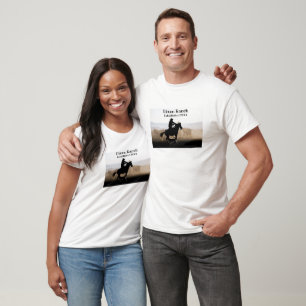 Custom Ranch Cowboy Horse Established  T-Shirt