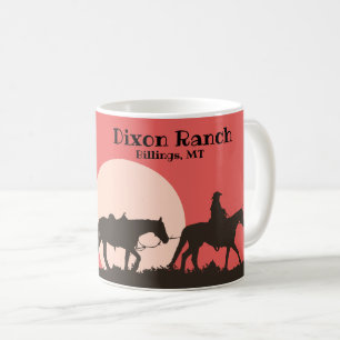 Custom Ranch Cowboy Horse Western Sky Coffee Mug