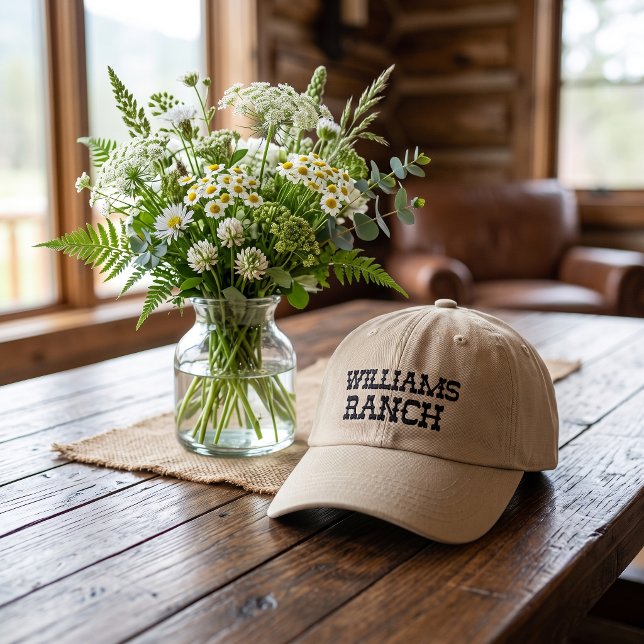 Custom Ranch Name Embroidered Baseball Cap (Creator Uploaded)