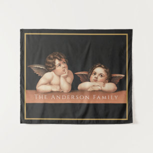 Custom Raphael Cherub Vintage Renaissance Art Tapestry