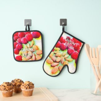 Custom Raspberries Almonds Snack Watercolor