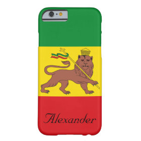 Custom Rastafarian Flag of Ethiopia Lion of Judah Barely There iPhone 6 Case