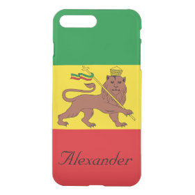 Custom Rastafarian Flag of Ethiopia Lion of Judah iPhone 8 Plus/7 Plus Case