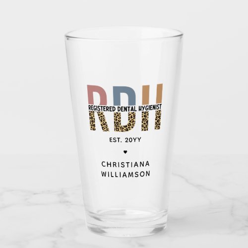 Custom RDH Registered Dental Hygienist Gifts  Glass