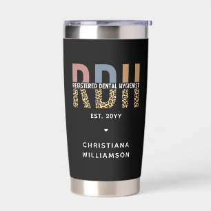 Custom RDH Registered Dental Hygienist Gifts Insulated Tumbler