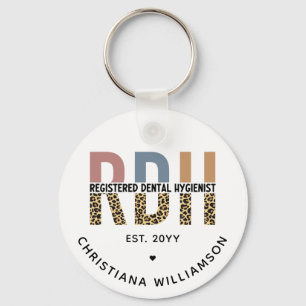 Custom RDH Registered Dental Hygienist Gifts Keychain