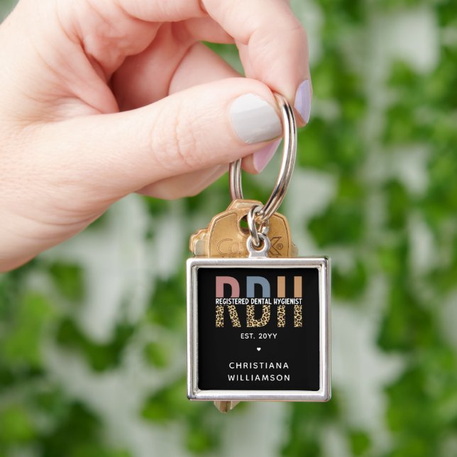 Custom RDH Registered Dental Hygienist Gifts Keychain (Hand)