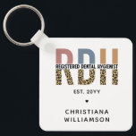 Custom RDH Registered Dental Hygienist Gifts Keychain<br><div class="desc">Custom RDH Registered Dental Hygienist Gifts- This design makes a great gift for every RDH or Registered Dental Hygienist!</div>