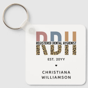 Custom RDH Registered Dental Hygienist Gifts Keychain