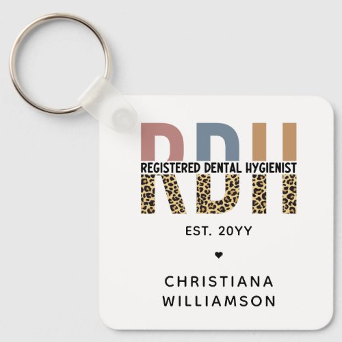 Custom RDH Registered Dental Hygienist Gifts Keychain