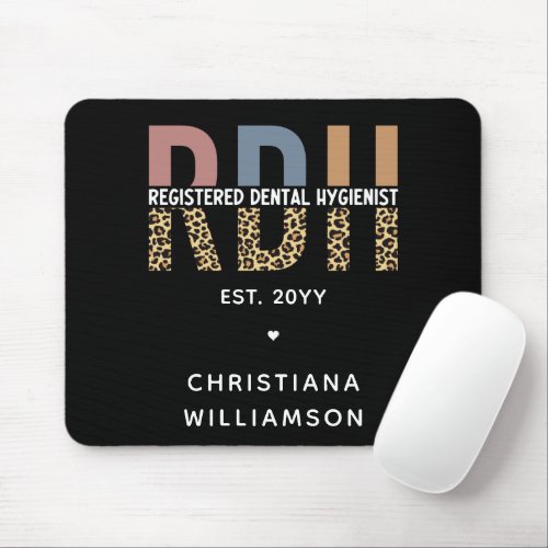 Custom RDH Registered Dental Hygienist Gifts Mouse Pad