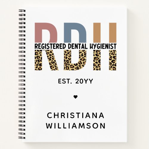 Custom RDH Registered Dental Hygienist Gifts Notebook