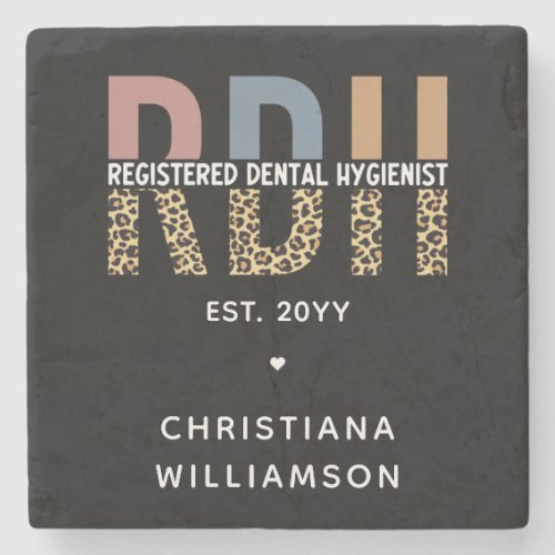 Custom RDH Registered Dental Hygienist Gifts Stone Coaster