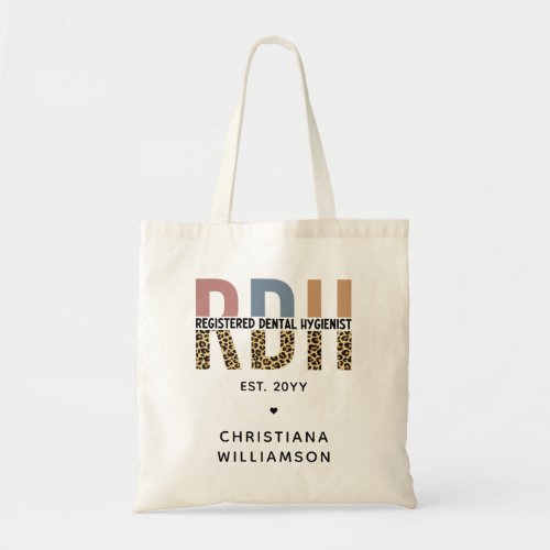 Custom RDH Registered Dental Hygienist Gifts Tote Bag
